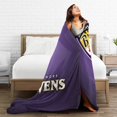 thumbnail image 4 of Manta de microfibra ultrasuave Baltimore Ravens, manta de microfibra de lujo para todas las estaciones, cálida para cama, sofá y viajes., 4 of 5