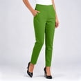 thumbnail image 5 of LVHAOGJOB Plus Size Pants for Women Length Elastic Waist Breathable with Pockets Loose Fit Straight Leg Ladies Solid, 5 of 6