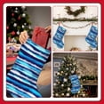 thumbnail image 7 of Goofa Ice Blue Stripes for Christmas Stockings, 18inch Xmas Hanging Stocking Decorations for Christmas Party Family Decor, 7 of 7