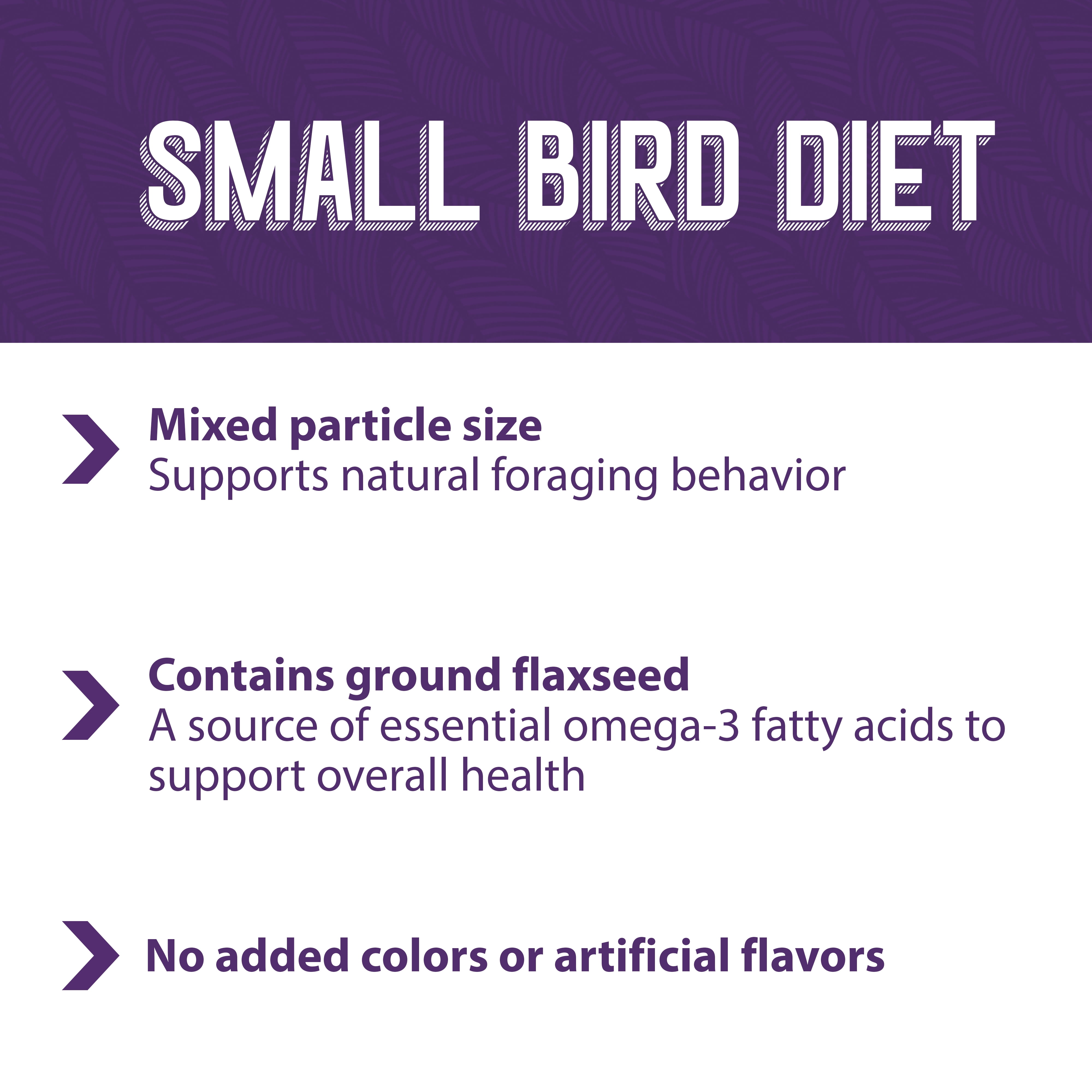 Mazuri Small Bird Maintenance Diet Bird Food, 25 lb Bag