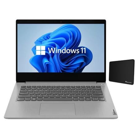 Lenovo Ideapad 3i 14" FHD Laptop, Intel Core i3-1115G4, 4GB, 128GB SSD, Windows 11 in S Mode, Platinum Grey with Tigology Accessory