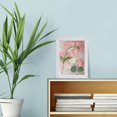 thumbnail image 2 of yeacher Handmade Crochet Forget-Me-Not Bouquet Frame - Pink, Perfect for Home & Office Décor, 2 of 4