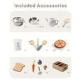 thumbnail image 6 of Robud Kids Play Kitchen, Wooden Toy Kitchen with Planting Box, Montessori Pretend Set for Toddlers 3+, 6 of 13
