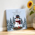 thumbnail image 3 of Canvas Wall Art, Light Blue Snowman Christmas Framed Canvas Prints for Living Room Bathroom, Xmas Pinecone Tree Snowflake Gallery Wrapped Wall Decor for Home Office, Gifts, 12"x12" Ship Next Day, 3 of 9