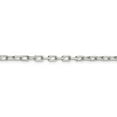 thumbnail image 2 of 925 Sterling Silver 3.5mm Fancy Diamond-cut Open Link Cable Chain Bracelet, 2 of 5