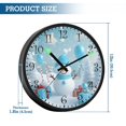 thumbnail image 3 of Voice Activated Clock with Glow Light 12 Inch Large Silent Wall Clock Battery Operated for Home Decor Blue and White Snowman Decorations, 3 of 8