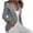 Gray, variant on YYDGH Women Double Breasted Cropped Blazer Jackets Lapel Open Front Long Sleeve Business Suit Jackets with Pocket