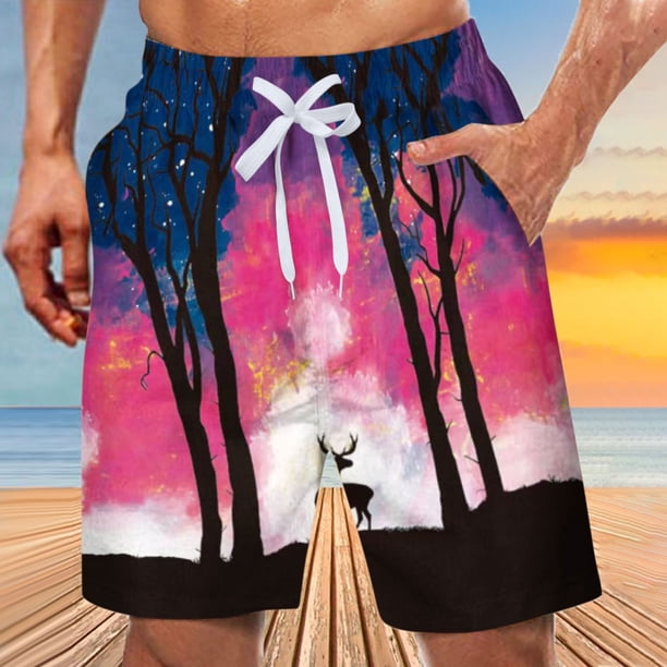 WILLBEST Pantalones Cortos Deportivos para Hombre, de Verano, de Talla Grande, con Bolsillo y Cordón, Holgados, Informales, Deportivos, para Correr, Rectos, de Cinco Puntos, para Playa