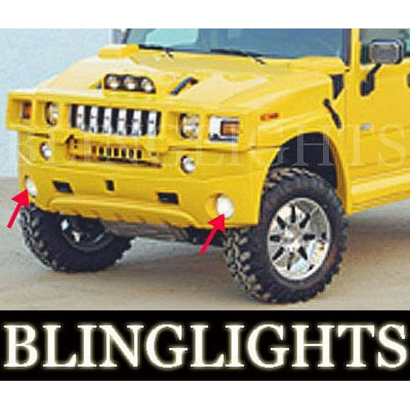For 2002 2003 2004 2005 2006 2007 2008 2009 Hummer H2 Erebuni Body Kit Bumper Fog Lamps Driving Lights