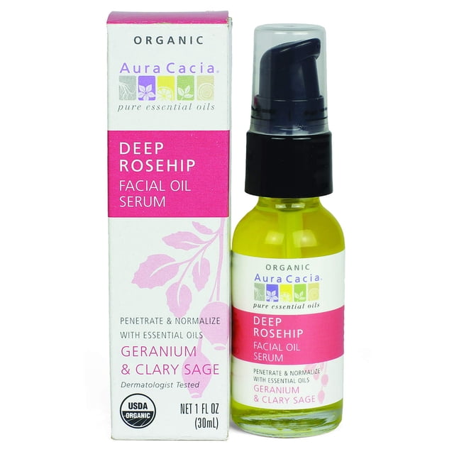 Sérum facial Aura Cacia Organic Rosa Mosqueta Profunda 30 ml
