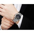 thumbnail image 3 of GUANQIN Men Analog Automatic Self-Winding Mechanical Stainless Steel Business Wrist Watch Date Luminous Moon Phase, 3 of 6
