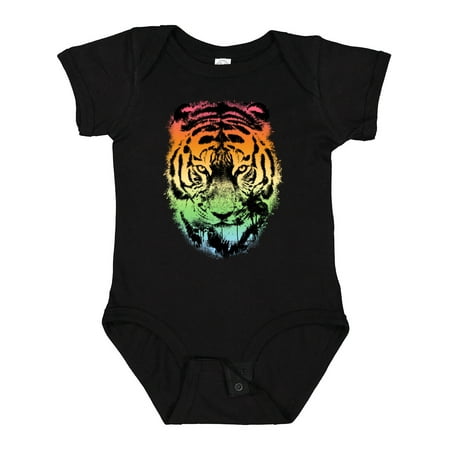 

Inktastic Tiger with Gradient Sunset with Palm Trees Boys or Girls Baby Bodysuit