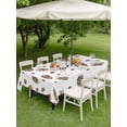 thumbnail image 3 of Outdoor Tablecloth with Umbrella Hole and Zipper, Easter Rabbits Ears Rectangle Table Cloth 52x70 Inch Waterproof Tablecloth, Spring Cactus Potted Plant Flowers Picnic Table Cover for Patio Camping, 3 of 7
