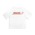 thumbnail image 4 of Boston Whaler Red Logo Women's Boxy Cropped T-Shirt Casual Graphic Tee, 4 of 4