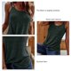 thumbnail image 5 of Camisola con dobladillo fruncido,Camiseta sin mangas informal sin mangas para mujer Camiseta sin mangas informal holgada informal hecha a medida para la perfección, 5 of 6
