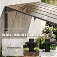 thumbnail image 4 of Outsunny Pergola Extérieure 11 Pieds x 10 Pieds, Pavillon Adossé à Toit Rigide Monté au Mur, 4 of 10
