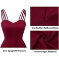 thumbnail image 5 of Vestido de cóctel para mujer con tirantes finos, corte alto bajo, corte A, para jóvenes, adolescentes, invitadas a la boda, vestidos de dama de honor sin mangas, vestido de fiesta sexy, 5 of 5