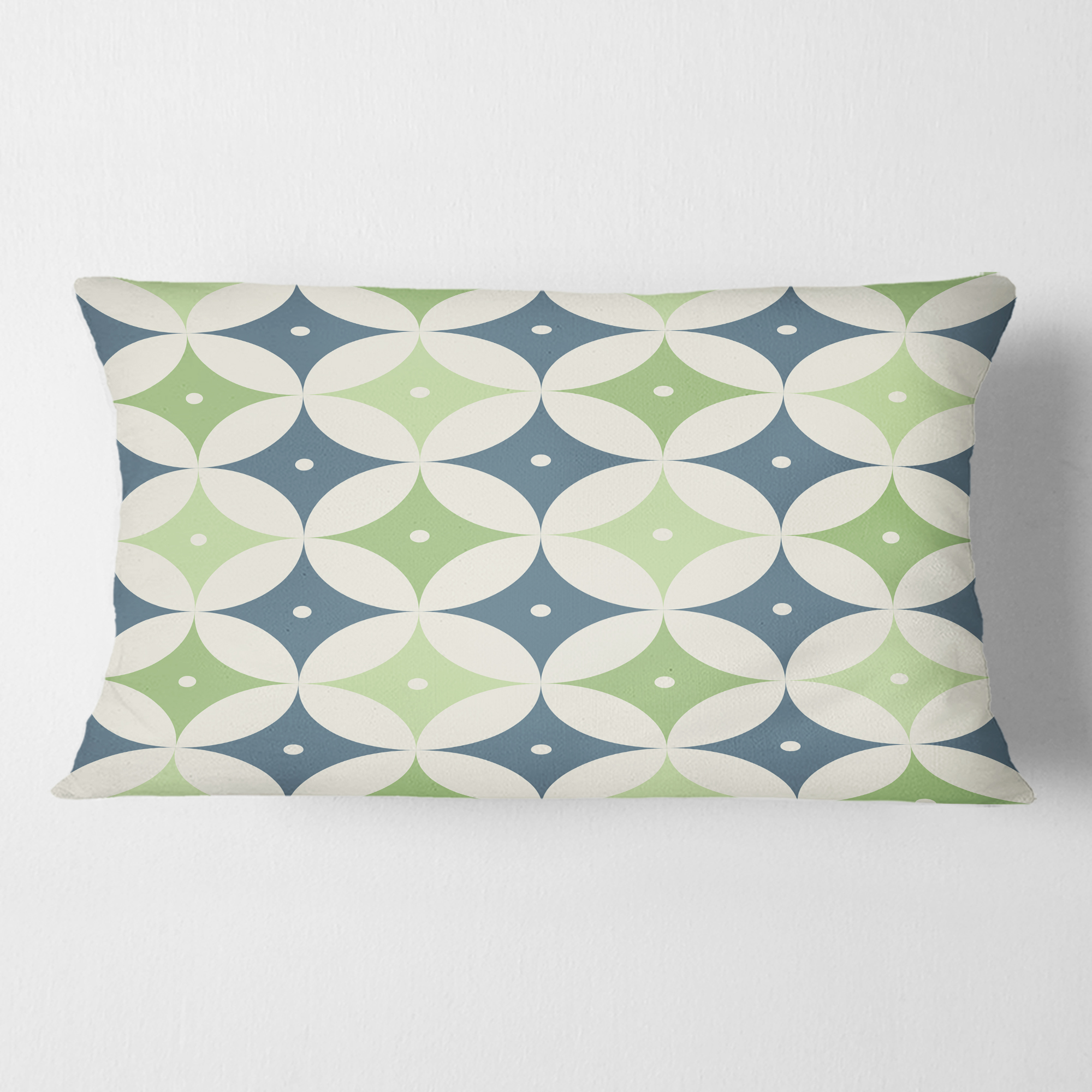 Designart Retro Geometric Design V' Mid-Century Modern Throw Pillow - 12x20