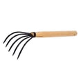 thumbnail image 3 of jinwen Claw Rake Garden Hand Rake Firm Grip High Carbon Steel Handheld Compact Soil Tiller Cultivator for Weed Removal Digging Beach, 3 of 9