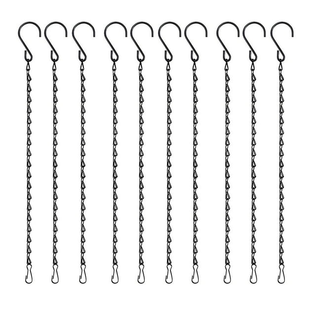 CSChome Bird Feeder Hanging Chains Rustproof Strong Load-bearing Adjustable Easy to Bird Feeder Plant Hanging Chains with S 10Pcs Plant Hanging Chains