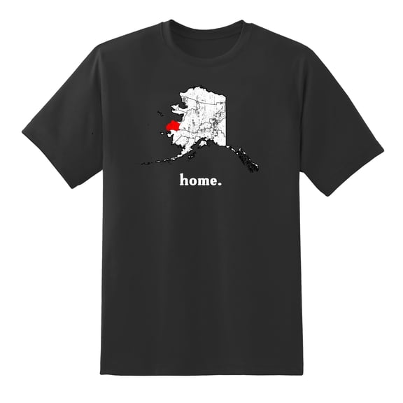 Ak Map Alaska Home State Love Alaska Love Home T Shirt Black,XL