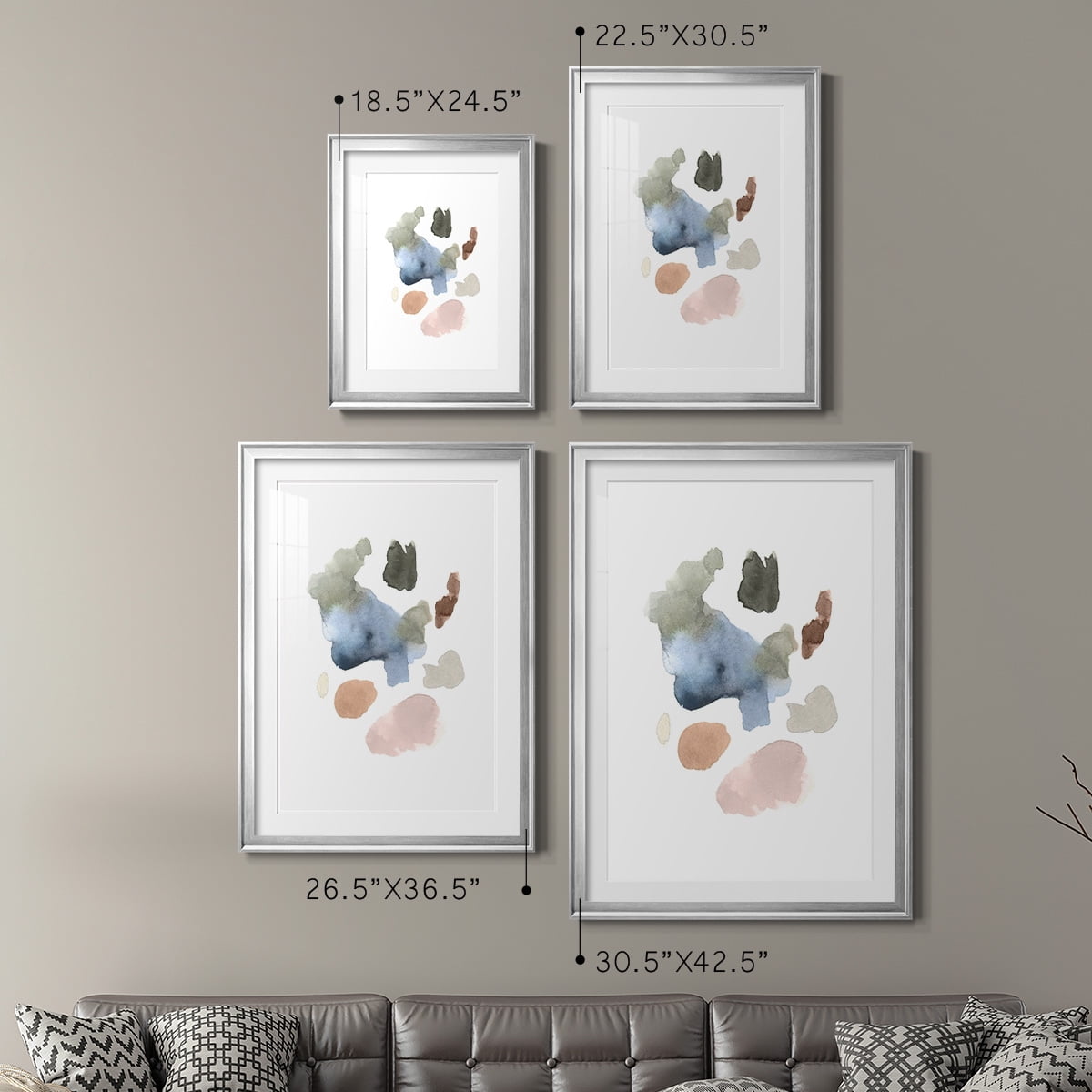 Wexford Home Fresh Start I Premium Framed Print, 18.5" x 24.5" - Ready to Hang, Silver (Set of 2)