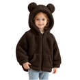 thumbnail image 5 of StSilkitty Baby Boys Girls Fleece Hooded Jacket Zip up Long Sleeve Jacket Coat with Pockets Fall Winter Warm Clothes Size 0-6, 5 of 6