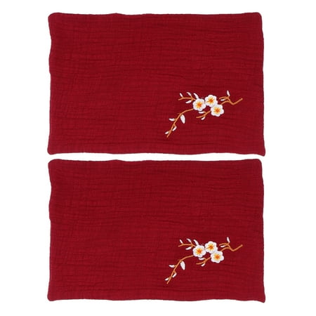 

2pcs Vintage Embroidered Tea Napkins Tea Cloth Bowl Teapot Cleaning Towel
