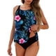 thumbnail image 2 of Tankini estampado para mujer, top y braguita, bikini holgado con cordón ajustable, conjunto de bikini dividido, traje de baño de dos piezas para mujer, trajes de baño tankini para mujer, traje de baño, 2 of 6