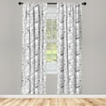 thumbnail image 2 of Ambesonne Alien Trip Curtains, Funny Strange Outlines, Pair of 28"x95", White and Dark Grey, 2 of 4