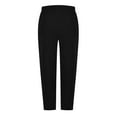 thumbnail image 7 of ClodeEU Women's Corduroy Elastic Waist Pants, Solid Color Pant With Side Button And Pockets Black,Womens Plus S, 7 of 7