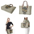 thumbnail image 2 of ZUXONGSY Skull Butterfly Cat Sunflower Print Top Handle Bag with Casual Makeup Bag Purse for Women PU Leather Top Handle Satchel Set with Practicality Makeup Pouch Slim Wallet for Workout Dating, 2 of 5