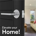 thumbnail image 2 of Mega Handles Ralph Privacy Door Lever | Stainless Steel, Round Rosette Reversible | Heavy Duty Includes Screws | Polished Chrome 5" (1 Pack), 2 of 4