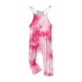 thumbnail image 4 of Agkizg Toddler Baby Girls Summer Jumpsuit, Sleeveless Casual Romper for Kids, Toddler Girls Kids Printing Jumpsuit Playsuit Strap Romper Outfits Clothes, Sizes 5-14 Years, 4 of 5