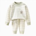 thumbnail image 3 of TOWED22 Baby Boy Clothes Letter Print Sweatshirt Pullover Top Jogger Pants 2Pcs Toddler Boy Cowboy Fall Winter Outfits Size:80,Color:Green, 3 of 8