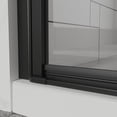 thumbnail image 2 of Pivot Shower Doors, 32" W x 72" H Frameless Bi-fold Swing Shower Door,1/4" (6mm) Clear Tempered Glass, Matte Black, Reversible Installation, 2 of 8