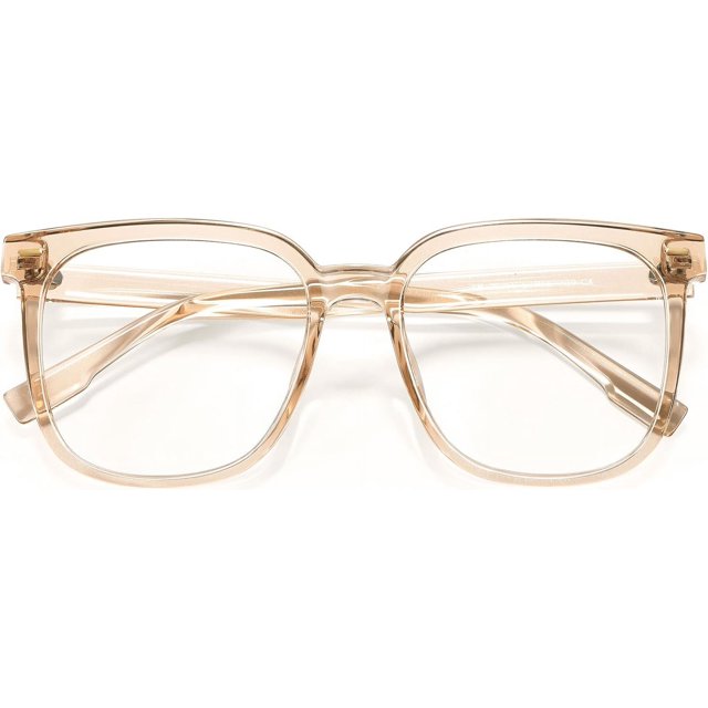 Gafas de luz azul de gran tamaño para mujer|Montura grande|Gafas de moda|Gafas de ordenador antideslumbrantes