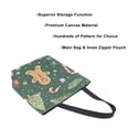 thumbnail image 3 of FORMRS Womens Canvas Tote Bag with Zipper Inner Pocket Shoulder Handbag, Christmas Gingerbread, 3 of 7