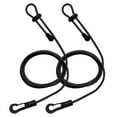 thumbnail image 1 of 2pcs Adjustable Kayak Safety Rod Leash Stretchable Fishing Rod Paddle Leash Black, 1 of 6