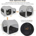 thumbnail image 5 of Portable Cat Playpen, Delivery Room, Enclosure, Postoperative Recovery, House Design for Better Standing, Foldable Pet Tent for Indoor and Outdoor Use, Cat Houses & Condos Light Gray, 5 of 15