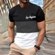 thumbnail image 2 of Mens Casual Pantalones Cortos Cuello Redondo Patchwork Impresión Suéter Blusa de Fitness, Camisetas para Hombre, 2 of 4