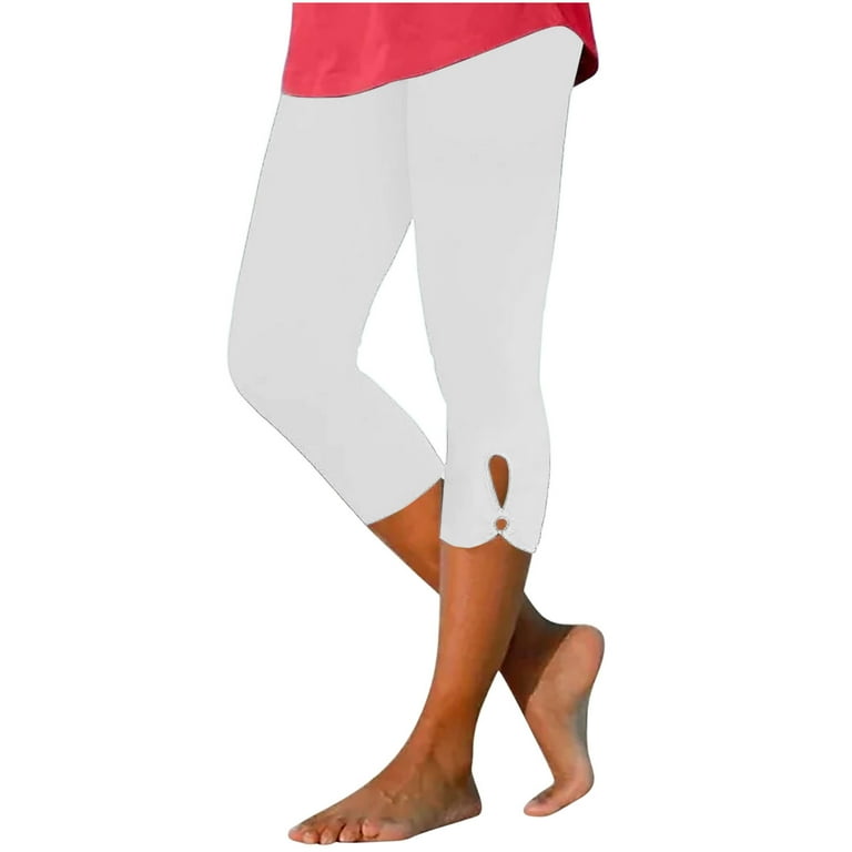Plus size white capri leggings online