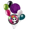 7 pc Colorful Panda Bear Balloon Bouquet Decoration Colorful Asia Luau Birthday