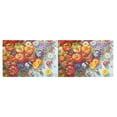thumbnail image 6 of Yayeee Kitchen Valance Rod Pocket 54" x 18" Living Room Window Curtain, Purple Floral Tomatoes, 6 of 6