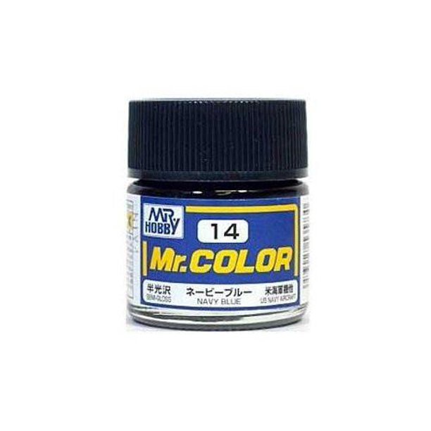 Mr. Hobby C14 Mr. Color Semi Gloss Navy Blue Acrylic Paint 10ml