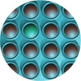 thumbnail image 1 of Ahgly Company Machine Washable Indoor Round Transitional Bright Turquoise Blue Area Rugs, 6' Round, 1 of 7