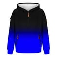 thumbnail image 4 of DPTALR George Men's Long Sleeve Casual Fashion Gradient Zipper Pullover Hoodies,Sweatshirts with Pocket,Blue,Big and Tall Men XXXL, 4 of 5