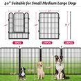 thumbnail image 4 of Jhsomdr Dog Playpen Outdoor 24 Panels 40" Height Heavy Duty Metal Dog Fence with Gate Pets Puppy Playpen Exercise Dog Pen for Small/Medium/Large Dogs, 4 of 7
