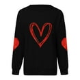 thumbnail image 3 of Aoiroe Womens Fall Tops Valentines Tops Running Long Sleeve Shirt Women Ladies Sweatshirts Trendy Tops For Women 2025 Winter Outfits Valentine'S Day Clothing Essentials Hoodie For Women Black L, 3 of 4
