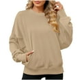 Black and Friday Deals Womens Tops Casual Cotton Sweatshirt Cropped